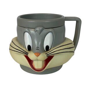 Bugs Bunny 3D Plastic Character Face Mug 1992 Warner Bros Collectible Gift